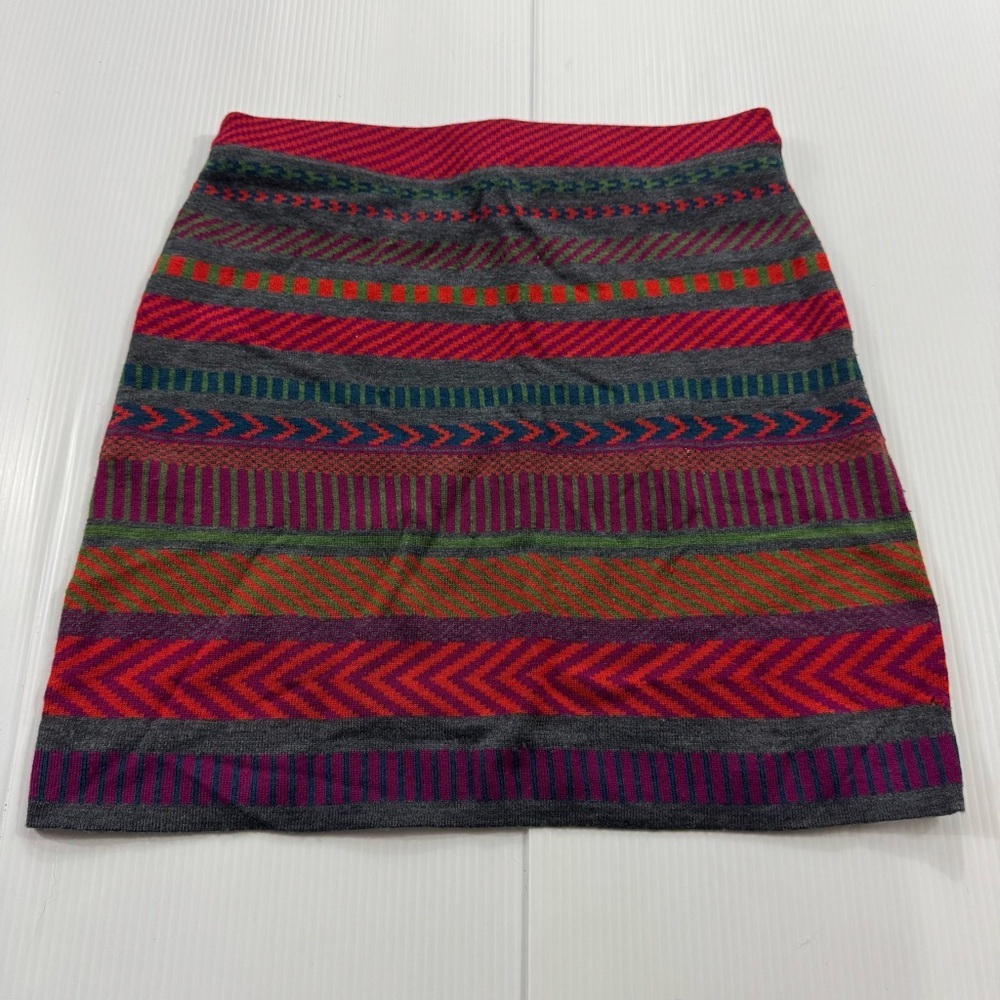 JB93. Krimson Klover Multicolor Striped Mini Skirt (S)